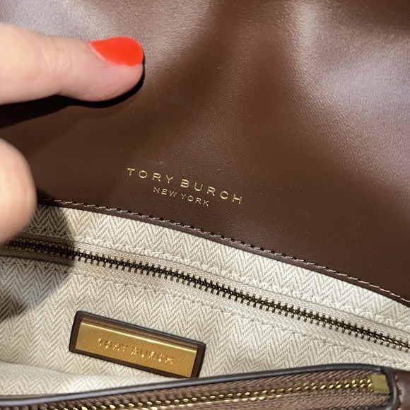 Tory Burch WILLA Embroidered Small Leather Shoulder Bag in Toasted Coffee - OS - Picture 6 of 10